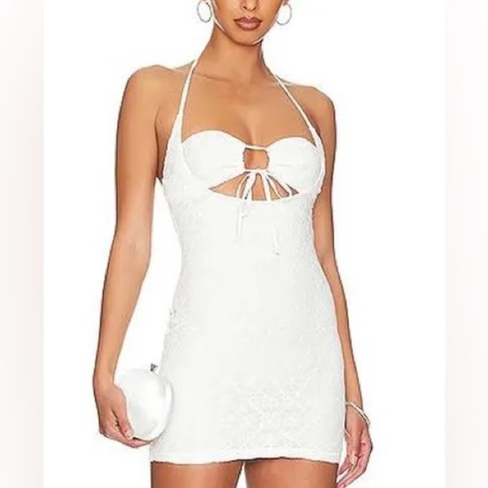 Superdown Nadia Bandeau Lace Mini Dress